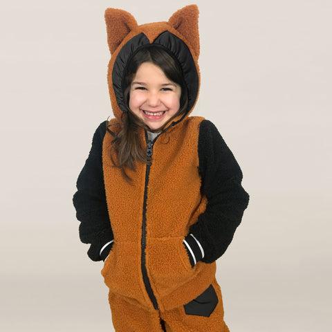 FOXDO fox jacket made of teddy fleece