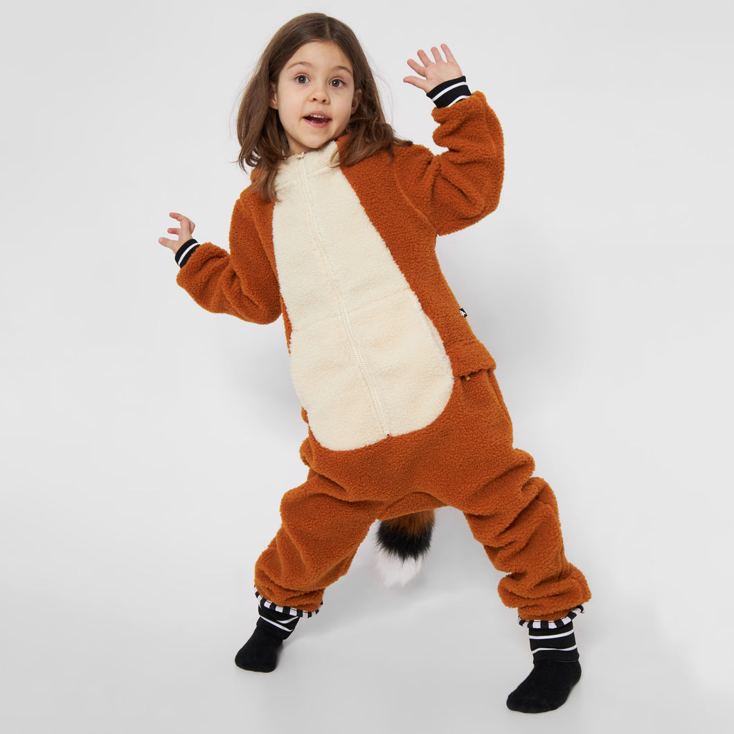 FOXDO Fuchs Overall aus Teddyfleece