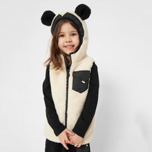 PANDO Panda reversible vest with teddy fleece