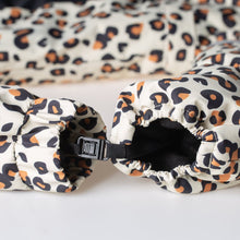 CHEETADO leopard snowsuit with brown belly